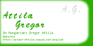attila gregor business card